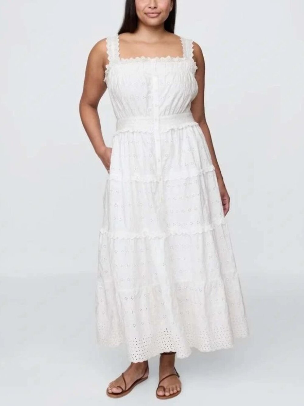 Gap × DÔEN | Eyelet Midi Dress